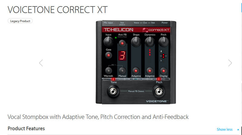 Ghostface voice changer hardware TC-Helicon VoiceTone Correct XT