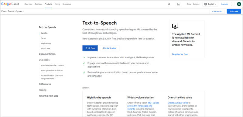 Google Text-to-Speech