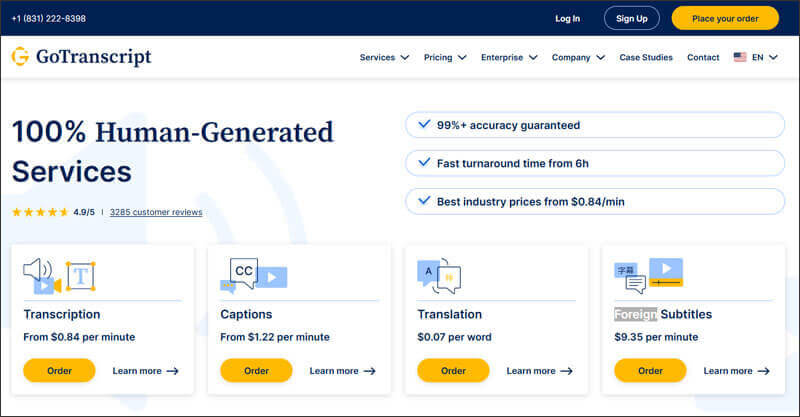 GoTranscript - The Best Transcription Sites for Beginners