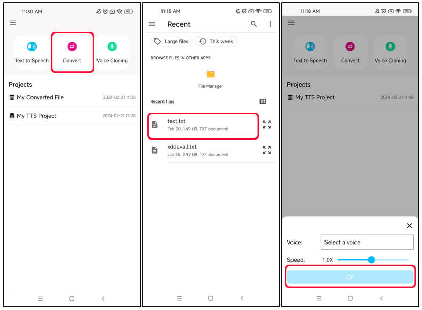 speech to text converter in android studio