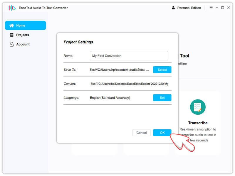 Add Interview Recording files to Convert