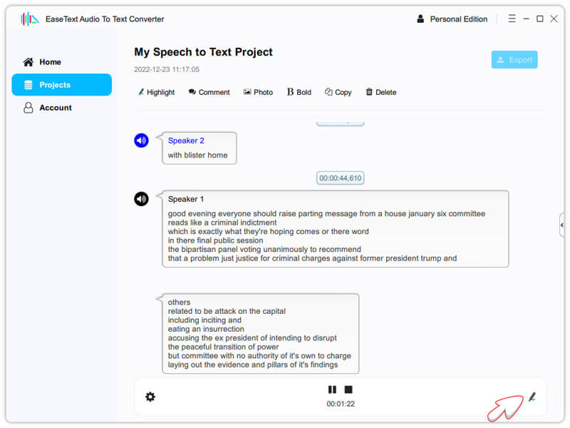 Mac Speech To Text converter